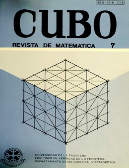 					View No. 7 (1991): CUBO, Revista de Matemática
				